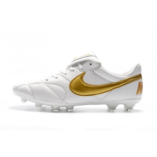 Nike Premier 2.0 FG Soccer Cleats White Gold