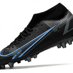 Nike Superfly 8 Academy AG Soccer Cleats Black Blue