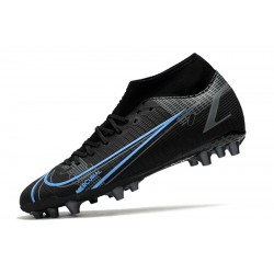 Nike Superfly 8 Academy AG Soccer Cleats Black Blue