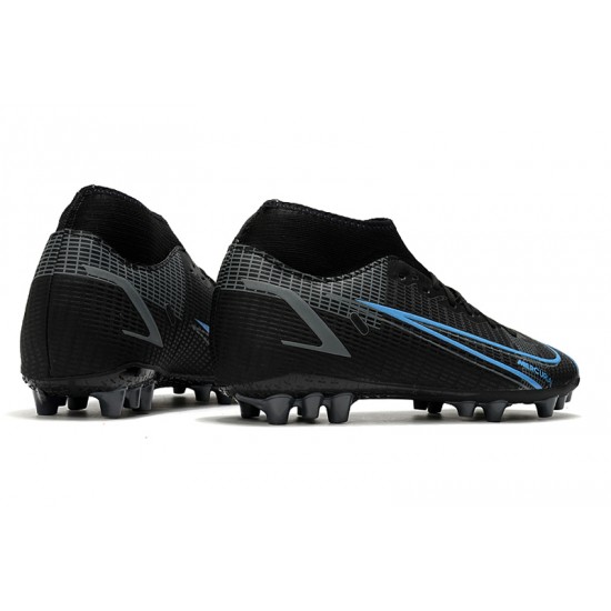 Nike Superfly 8 Academy AG Soccer Cleats Black Blue