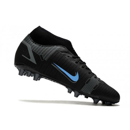 Nike Superfly 8 Academy AG Soccer Cleats Black Blue