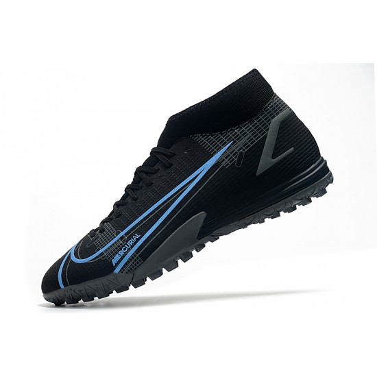 Nike Superfly 8 Academy TF Soccer Cleats Black Blue