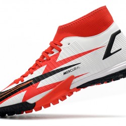 Nike Superfly 8 Academy TF Soccer Cleats Red White