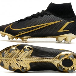 Nike Superfly 8 Elite FG Soccer Cleats Black Gold