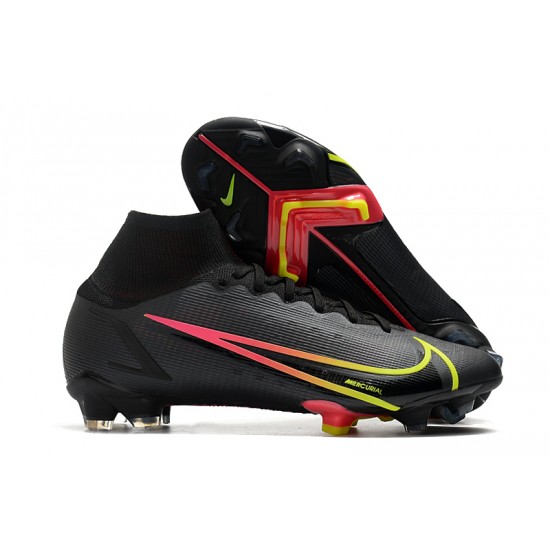 Nike Superfly 8 Elite FG Soccer Cleats Black Red