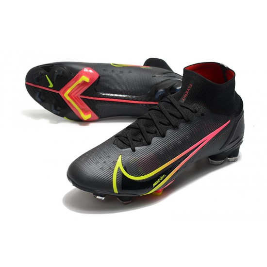 Nike Superfly 8 Elite FG Soccer Cleats Black Red