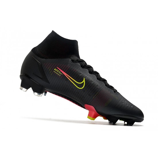 Nike Superfly 8 Elite FG Soccer Cleats Black Red