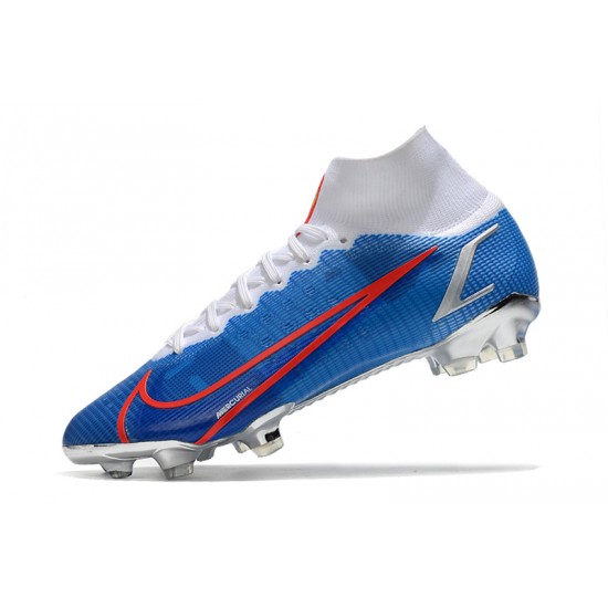 Nike Superfly 8 Elite FG Soccer Cleats Blue Red