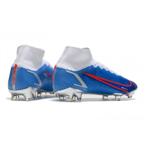 Nike Superfly 8 Elite FG Soccer Cleats Blue Red