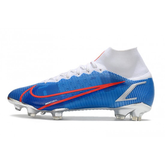 Nike Superfly 8 Elite FG Soccer Cleats Blue Red