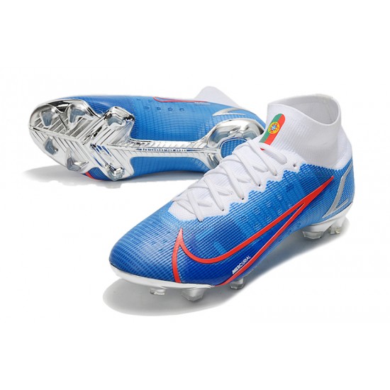 Nike Superfly 8 Elite FG Soccer Cleats Blue Red