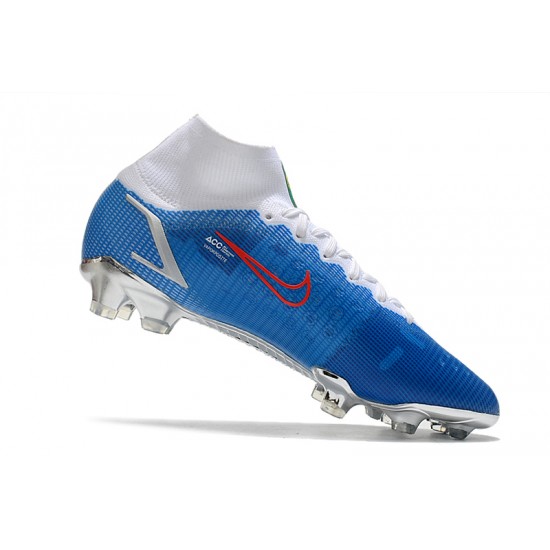 Nike Superfly 8 Elite FG Soccer Cleats Blue Red