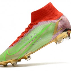 Nike Superfly 8 Elite FG Soccer Cleats Green Red