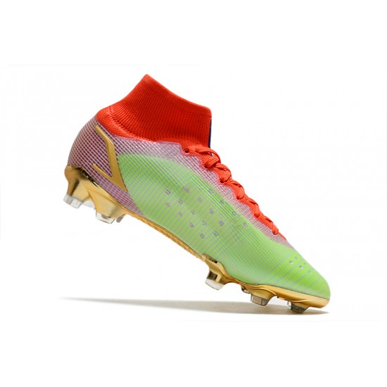 Nike Superfly 8 Elite FG Soccer Cleats Green Red