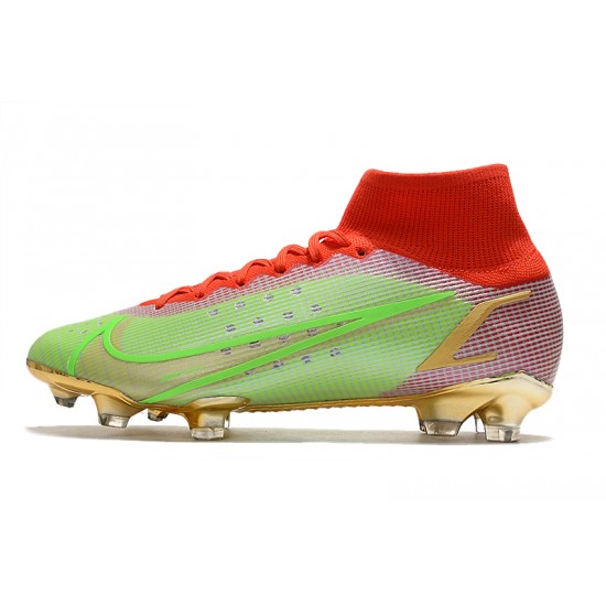 Nike Superfly 8 Elite FG Soccer Cleats Green Red