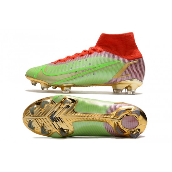 Nike Superfly 8 Elite FG Soccer Cleats Green Red