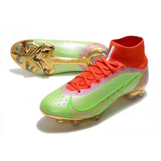 Nike Superfly 8 Elite FG Soccer Cleats Green Red