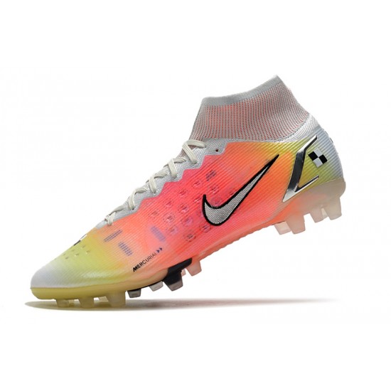 Nike Superfly 8 Pro AG Soccer Cleats Pink Yellow