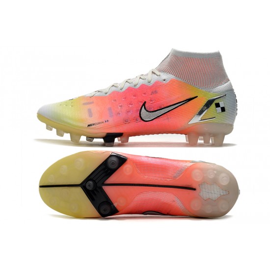 Nike Superfly 8 Pro AG Soccer Cleats Pink Yellow