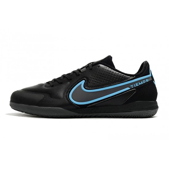 Nike React Tiempo Legend 9 Pro IC Soccer Cleats Blue Black