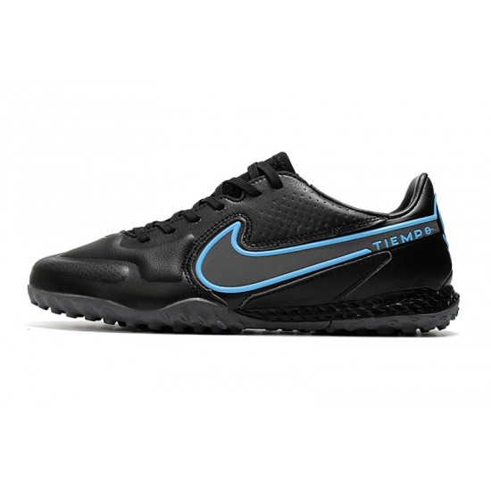 Nike React Tiempo Legend 9 Pro TF Soccer Cleats Black Blue