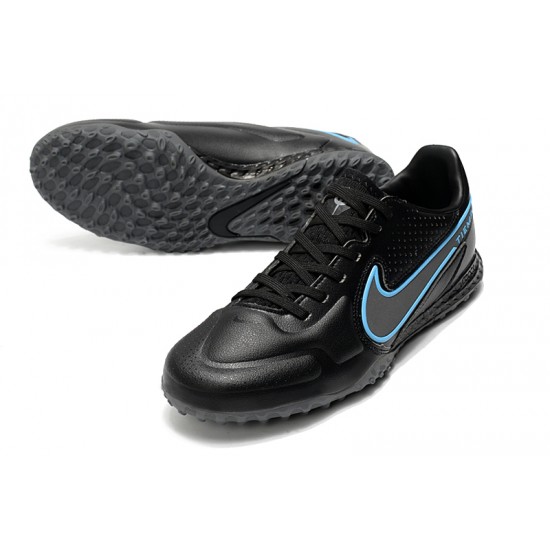 Nike React Tiempo Legend 9 Pro TF Soccer Cleats Black Blue