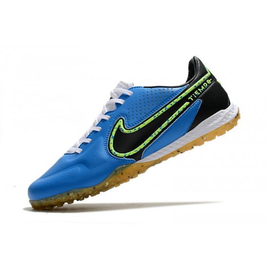 Nike React Tiempo Legend 9 Pro TF Soccer Cleats Black Blue