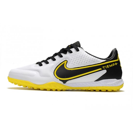 Nike React Tiempo Legend 9 Pro TF Soccer Cleats White Yellow