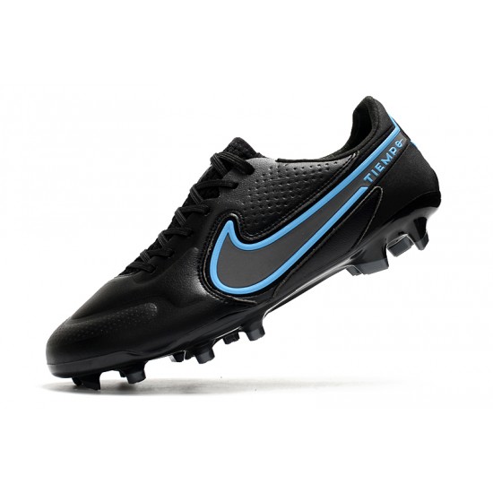 Nike Tiempo Legend 9 Elite FG Soccer Cleats Blue Black Nike Tiempo Legend 9 Elite FG Soccer Cleats Blue Black