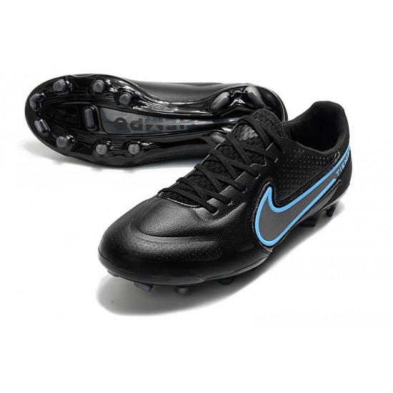 Nike Tiempo Legend 9 Elite FG Soccer Cleats Blue Black Nike Tiempo Legend 9 Elite FG Soccer Cleats Blue Black