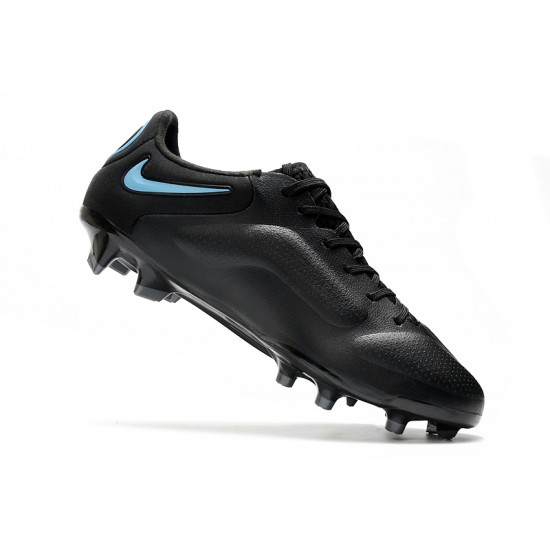 Nike Tiempo Legend 9 Elite FG Soccer Cleats Blue Black Nike Tiempo Legend 9 Elite FG Soccer Cleats Blue Black