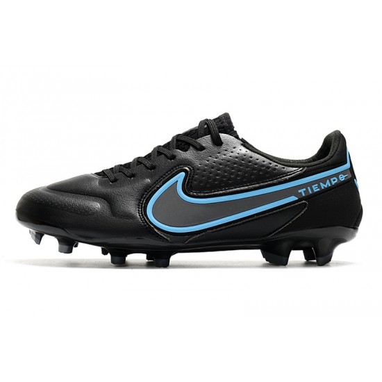Nike Tiempo Legend 9 Elite FG Soccer Cleats Blue Black Nike Tiempo Legend 9 Elite FG Soccer Cleats Blue Black