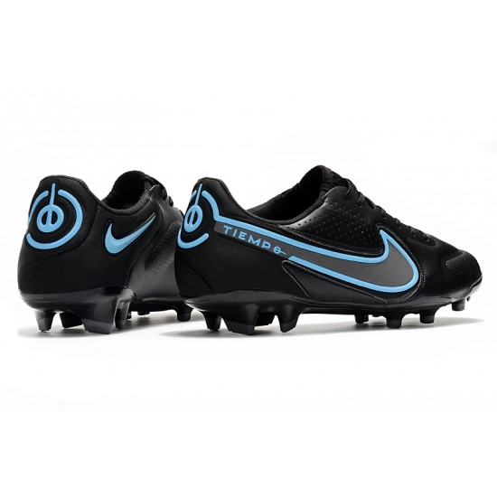 Nike Tiempo Legend 9 Elite FG Soccer Cleats Blue Black Nike Tiempo Legend 9 Elite FG Soccer Cleats Blue Black