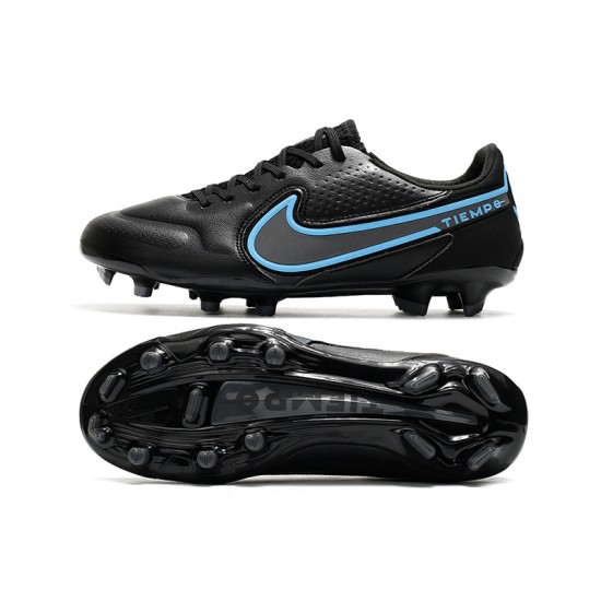 Nike Tiempo Legend 9 Elite FG Soccer Cleats Blue Black