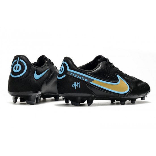 Nike Tiempo Legend 9 Elite FG Soccer Cleats White Black Nike Tiempo Legend 9 Elite FG Soccer Cleats White Black