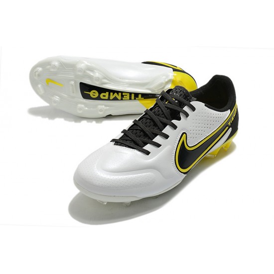 Nike Tiempo Legend 9 Elite FG Soccer Cleats White Gold Nike Tiempo Legend 9 Elite FG Soccer Cleats White Gold
