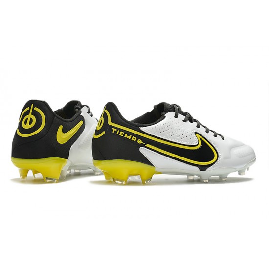 Nike Tiempo Legend 9 Elite FG Soccer Cleats White Gold Nike Tiempo Legend 9 Elite FG Soccer Cleats White Gold