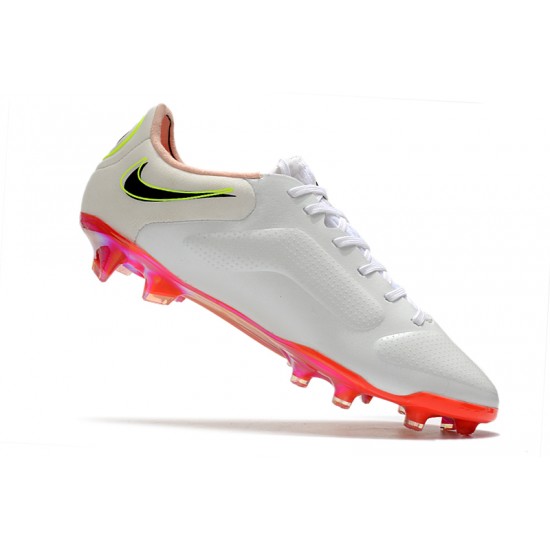 Nike Tiempo Legend 9 Elite FG Soccer Cleats White Gray Nike Tiempo Legend 9 Elite FG Soccer Cleats White Gray