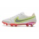 Nike Tiempo Legend 9 Elite FG Soccer Cleats White Gray Nike Tiempo Legend 9 Elite FG Soccer Cleats White Gray