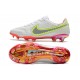 Nike Tiempo Legend 9 Elite FG Soccer Cleats White Gray Nike Tiempo Legend 9 Elite FG Soccer Cleats White Gray