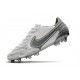 Nike Tiempo Legend 9 Elite FG Soccer Cleats White Gray