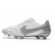 Nike Tiempo Legend 9 Elite FG Soccer Cleats White Gray Nike Tiempo Legend 9 Elite FG Soccer Cleats White Gray