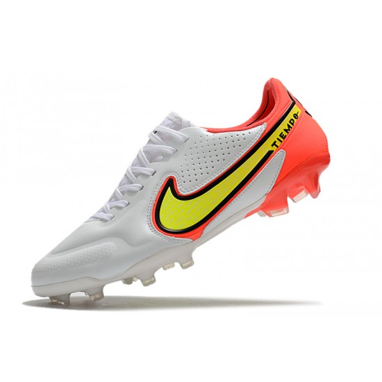 Nike Tiempo Legend 9 Elite FG Soccer Cleats White Orange Nike Tiempo Legend 9 Elite FG Soccer Cleats White Orange