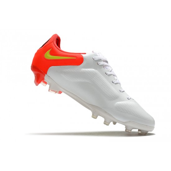 Nike Tiempo Legend 9 Elite FG Soccer Cleats White Orange