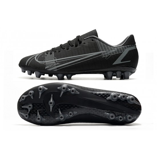 Nike Vapor 14 Academy AG Soccer Cleats Black Gray