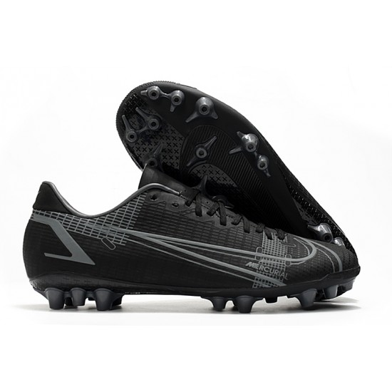 Nike Vapor 14 Academy AG Soccer Cleats Black Gray