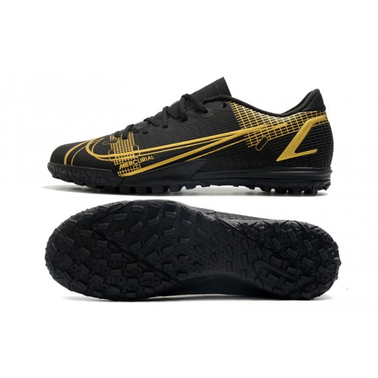 Nike Vapor 14 Academy TF Soccer Cleats Black Gold