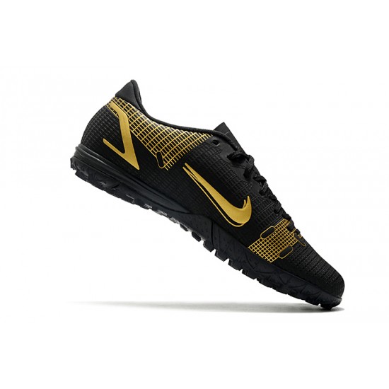 Nike Vapor 14 Academy TF Soccer Cleats Black Gold