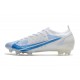 Nike Vapor 14 Elite MDS FG Soccer Cleats White Blue