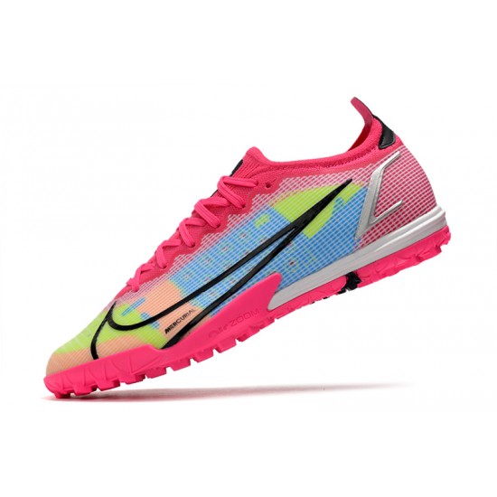 Nike Vapor 14 Elite TF Soccer Cleats Pink Blue